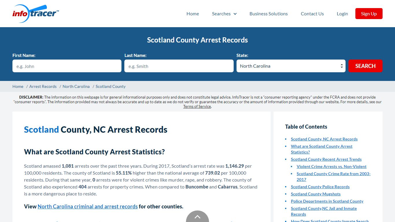 Scotland County, NC Arrests, Mugshots & Jail Records - InfoTracer